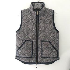 [J. Crew] Houndstooth Quilted Vest